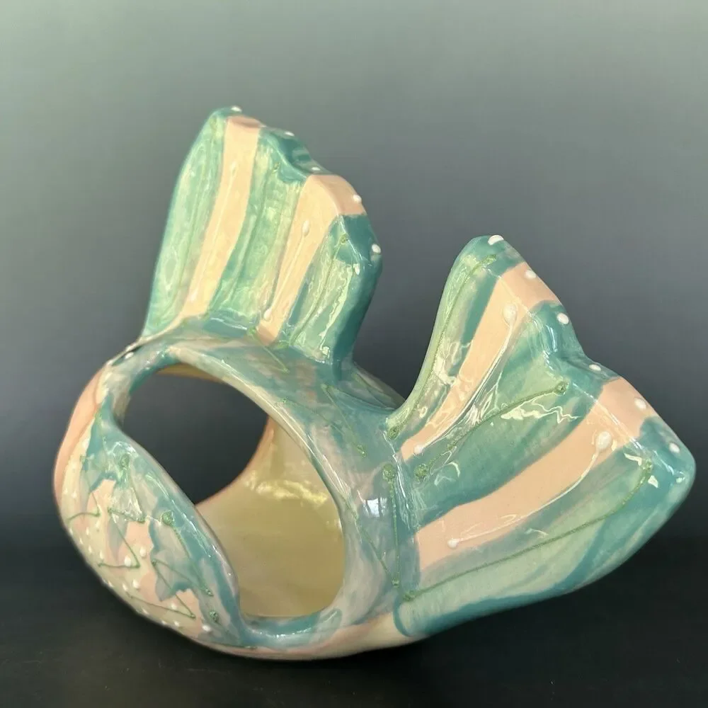 VTG Lanz Russell 1995 Ceramic Fish Sculpture Coastal Seafood Restaurant Decor